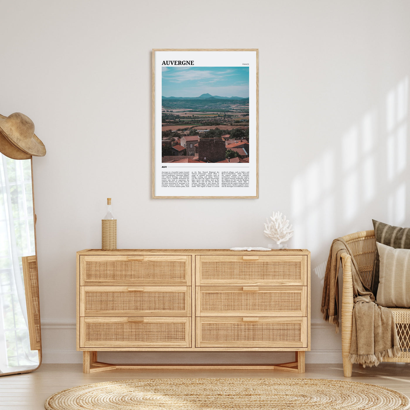 Auvergne Travel Color Poster