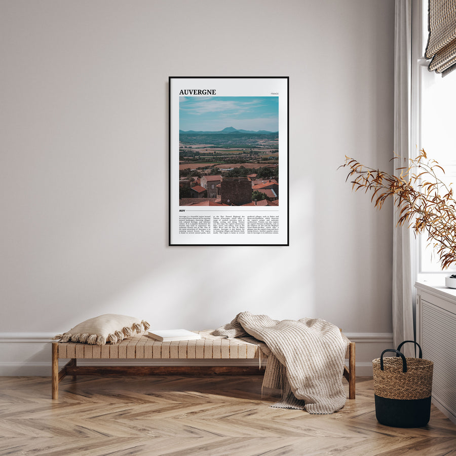 Auvergne Travel Color Poster