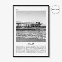 Avalon Print Black and White New Jersey, Avalon Wall Art, Avalon Poster, Avalon Photo, Avalon Wall Décor, Avalon Map, United States