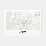 Aveiro Map Landscape Poster