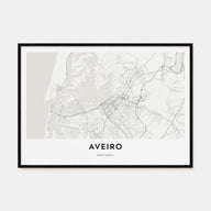 Aveiro Map Landscape Poster