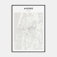 Aveiro Map Portrait Poster