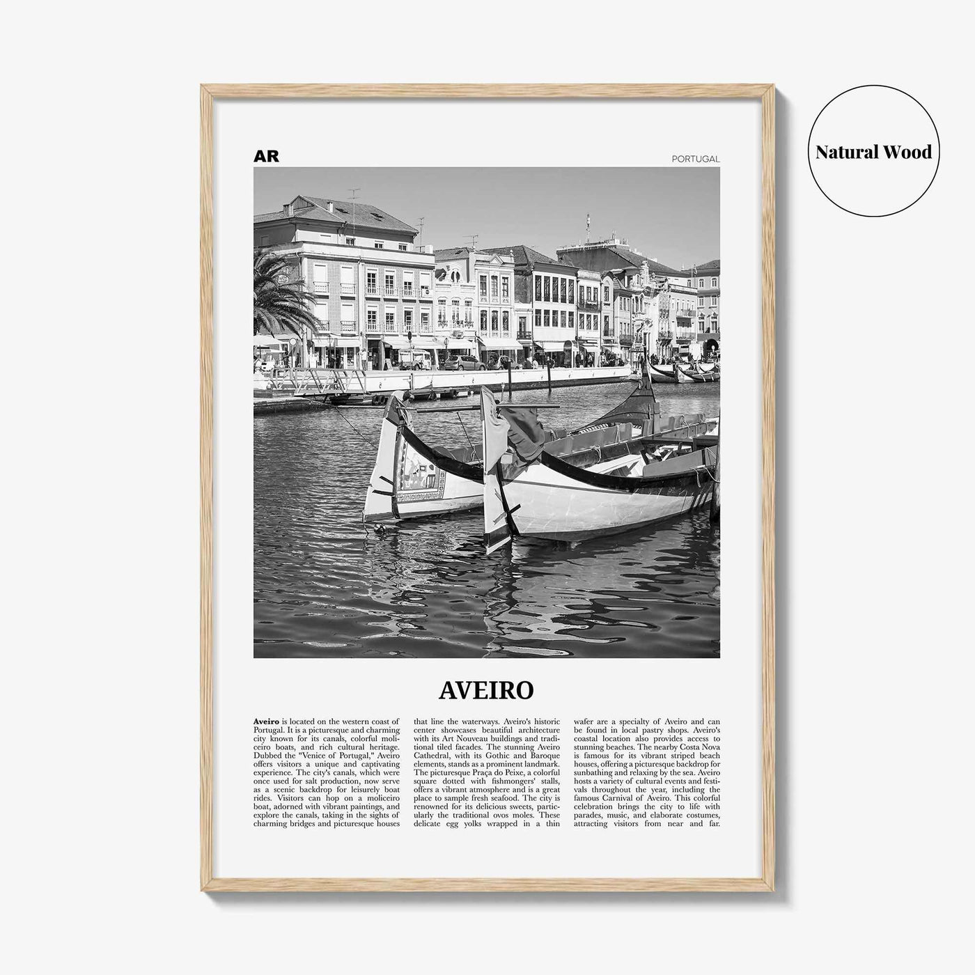 Aveiro Print Black and White, Aveiro Wall Art, Aveiro Poster, Aveiro Photo, Aveiro Wall Décor, Aveiro Map, Portugal