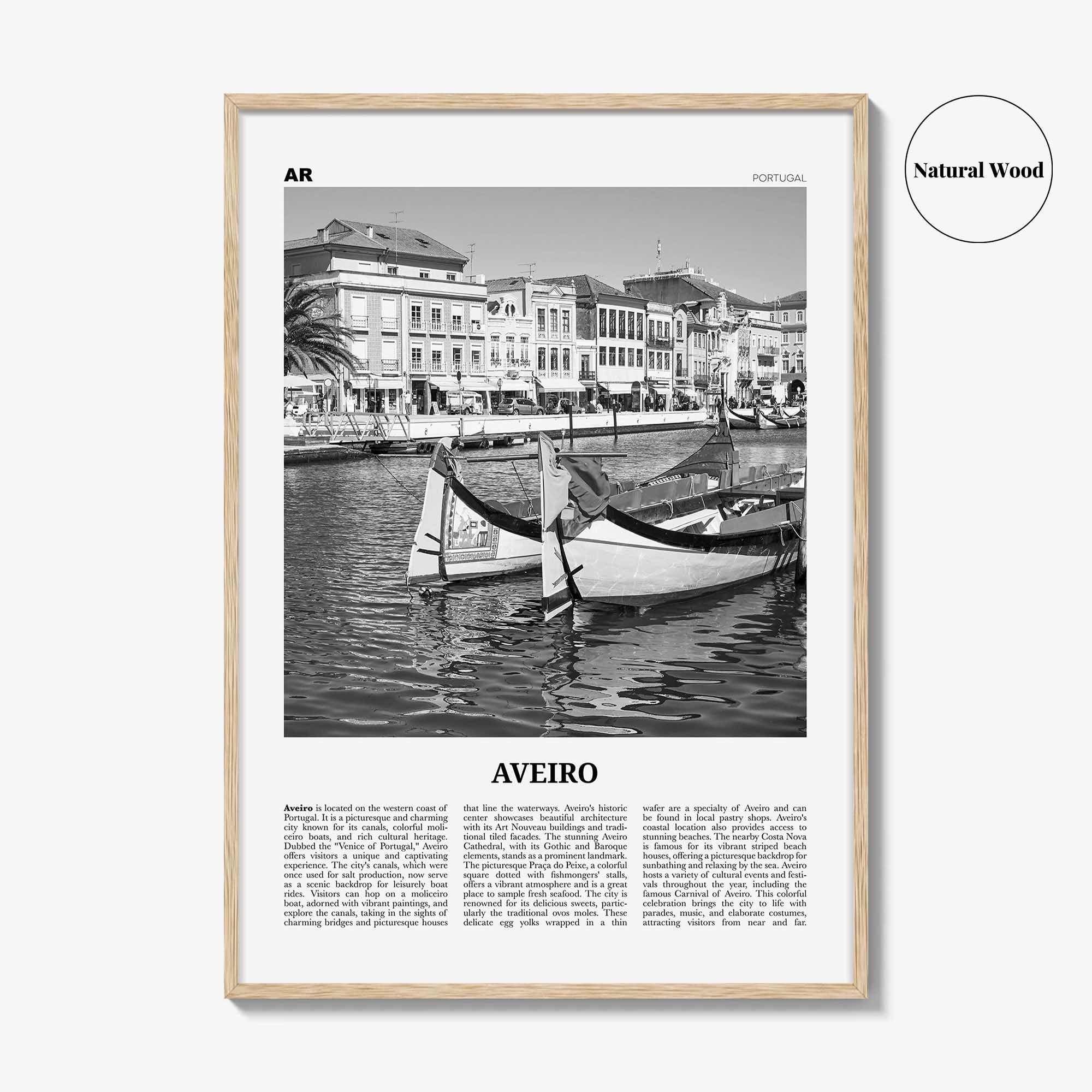 Aveiro Print Black and White, Aveiro Wall Art, Aveiro Poster, Aveiro Photo, Aveiro Wall Décor, Aveiro Map, Portugal