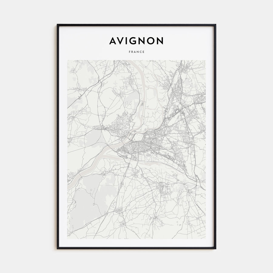 Avignon Map Portrait Poster
