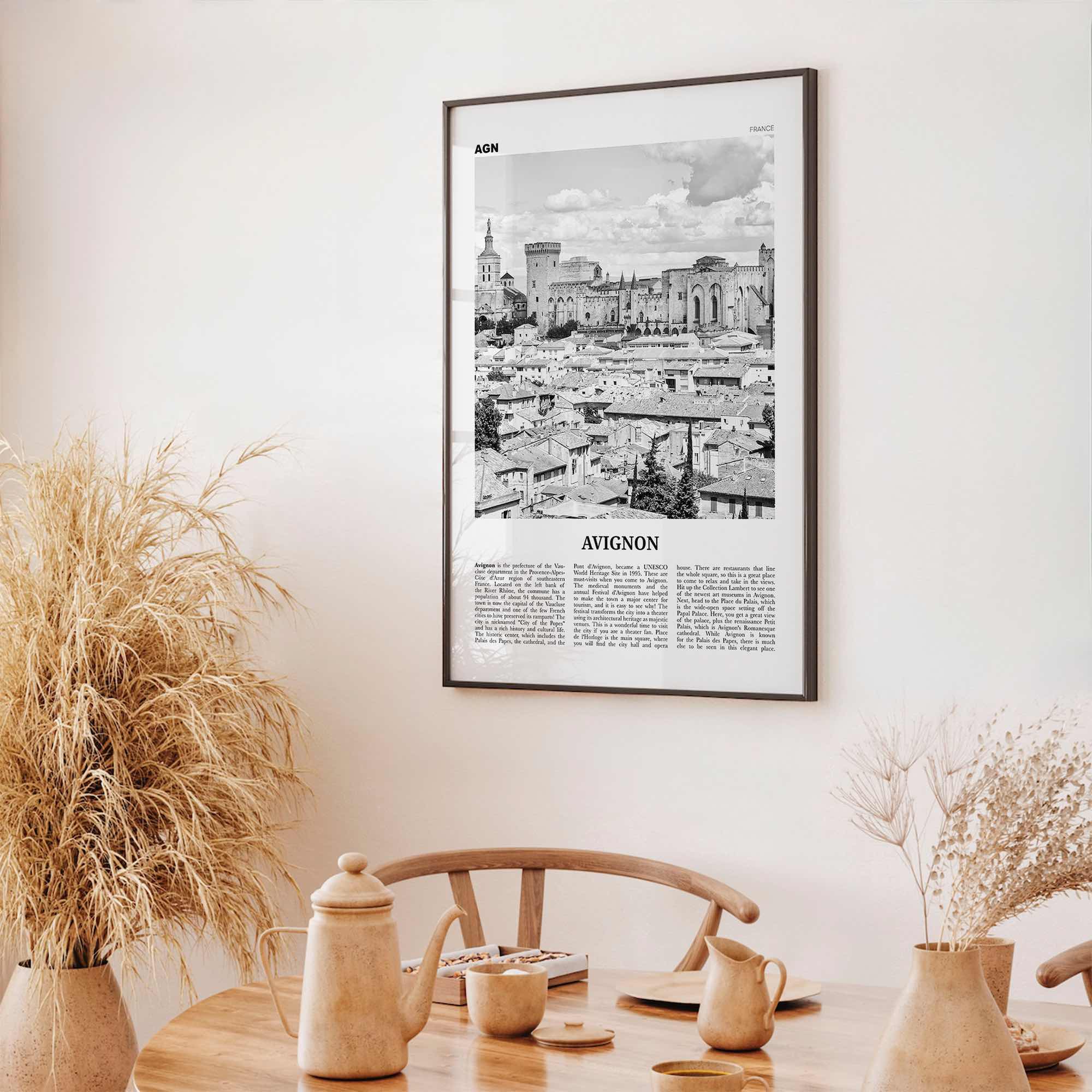 Avignon Print Black and White, Avignon Wall Art, Avignon Poster, Avignon Photo, Avignon Wall Décor, France, Avenio, Alpes-Côte d'Azur