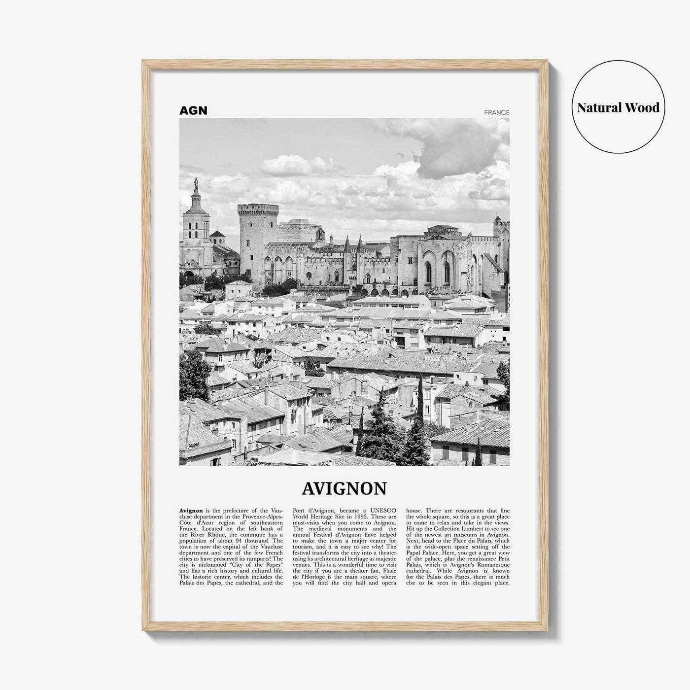 Avignon Print Black and White, Avignon Wall Art, Avignon Poster, Avignon Photo, Avignon Wall Décor, France, Avenio, Alpes-Côte d'Azur