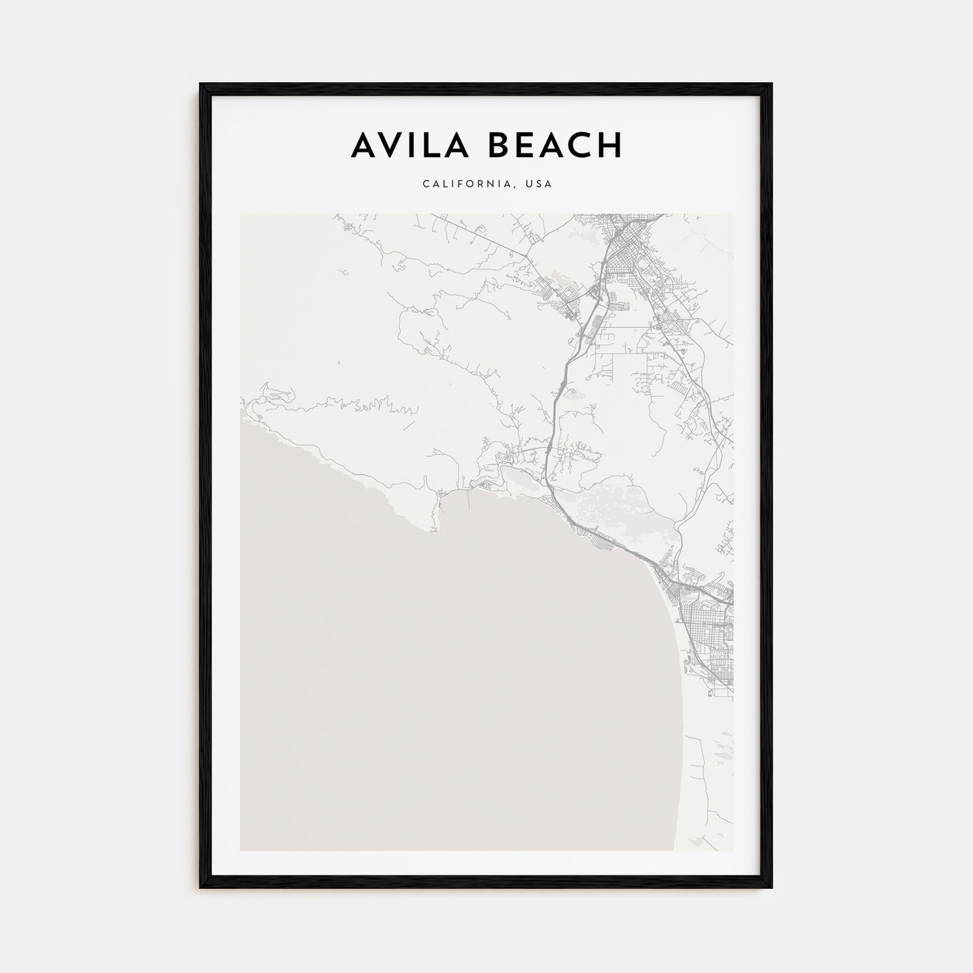 Avila Beach Map Portrait Poster