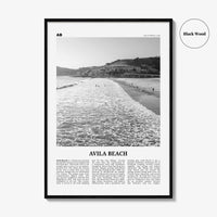 Avila Beach Print Black and White No 1, Avila Beach Wall Art, Avila Beach Poster, Avila Beach Photo, California, USA United States