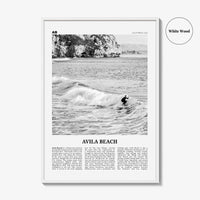 Avila Beach Print Black and White No 2, Avila Beach Wall Art, Avila Beach Poster, Avila Beach Photo, California, USA United States, America
