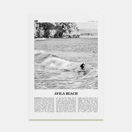 Avila Beach Travel B&W No 2 Poster