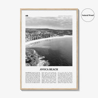 Avoca Beach Print Black and White, Avoca Beach Wall Art, Avoca Beach Poster, Avoca Beach Photo, Avoca Beach Décor, New South Wales Australia