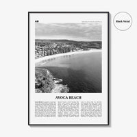 Avoca Beach Print Black and White, Avoca Beach Wall Art, Avoca Beach Poster, Avoca Beach Photo, Avoca Beach Décor, New South Wales Australia