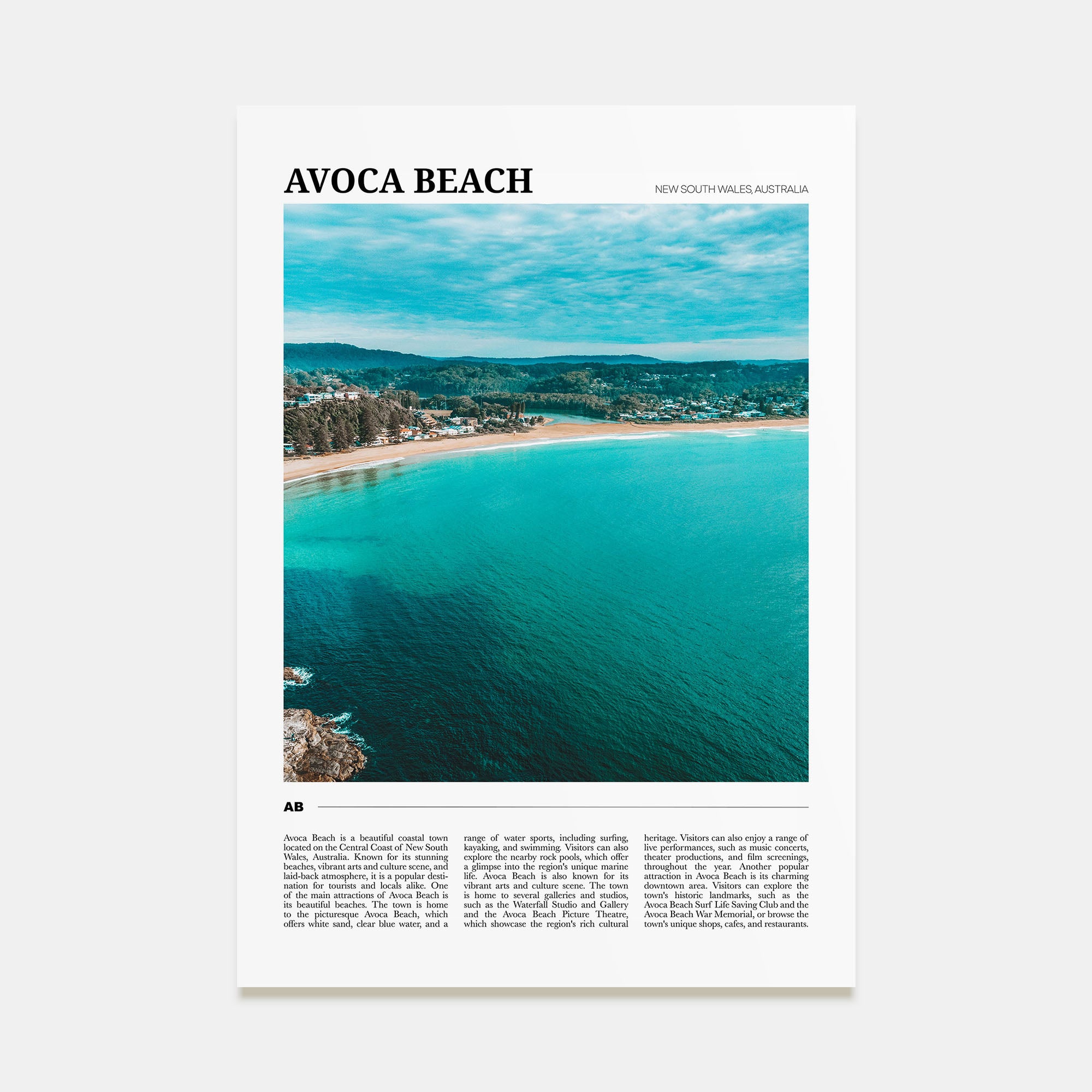Avoca Beach Travel Color Poster