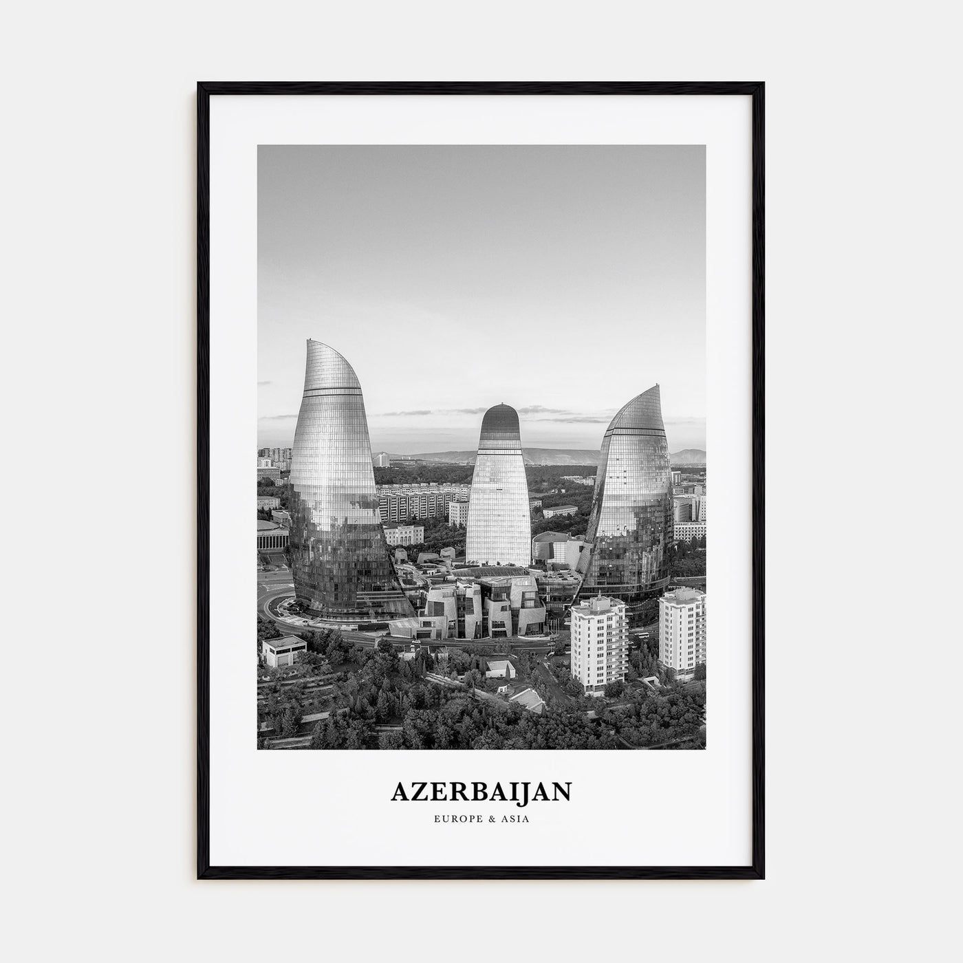 Azerbaijan Portrait B&W Poster