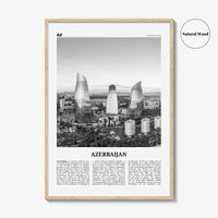 Azerbaijan Print Black and White, Azerbaijan Wall Art, Azerbaijan Poster, Azerbaijan Photo, Azerbaijan Wall Decor, Azərbaycan, Baku, Asia