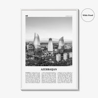 Azerbaijan Print Black and White, Azerbaijan Wall Art, Azerbaijan Poster, Azerbaijan Photo, Azerbaijan Wall Decor, Azərbaycan, Baku, Asia