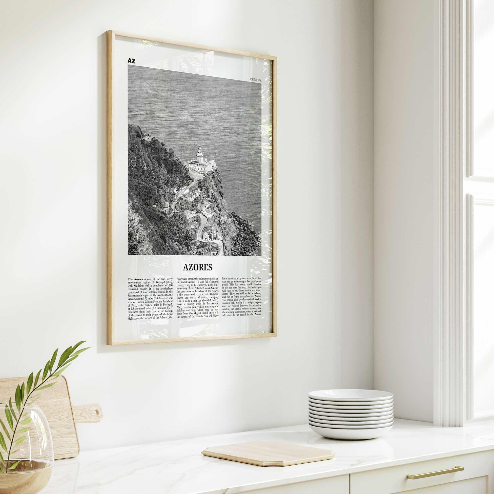 Azores Print Black and White, Azores Wall Art, Azores Poster, Azores Photo, Azores, Açores, Portugal, São Miguel, Pico, Terceira, Flores