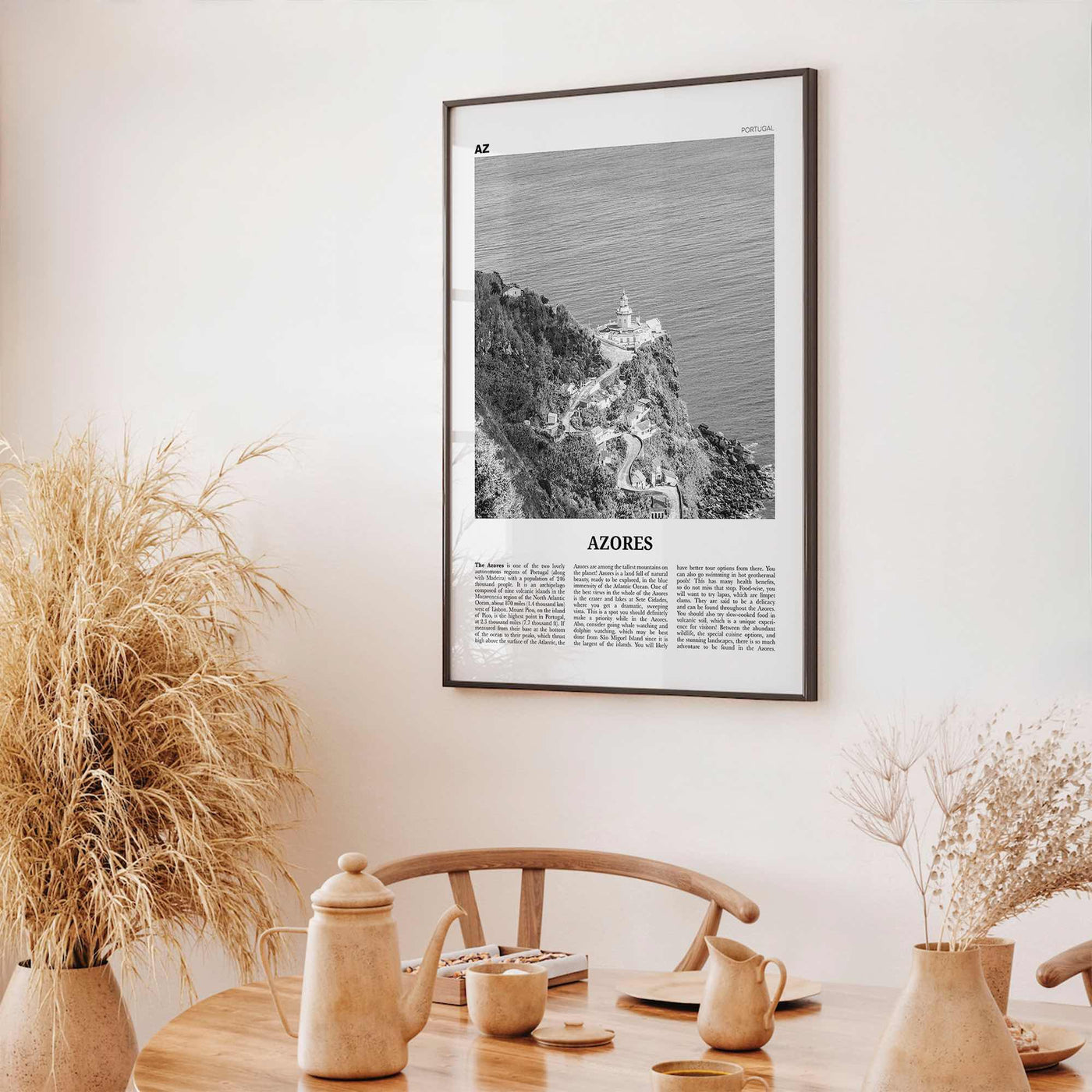 Azores Print Black and White, Azores Wall Art, Azores Poster, Azores Photo, Azores, Açores, Portugal, São Miguel, Pico, Terceira, Flores