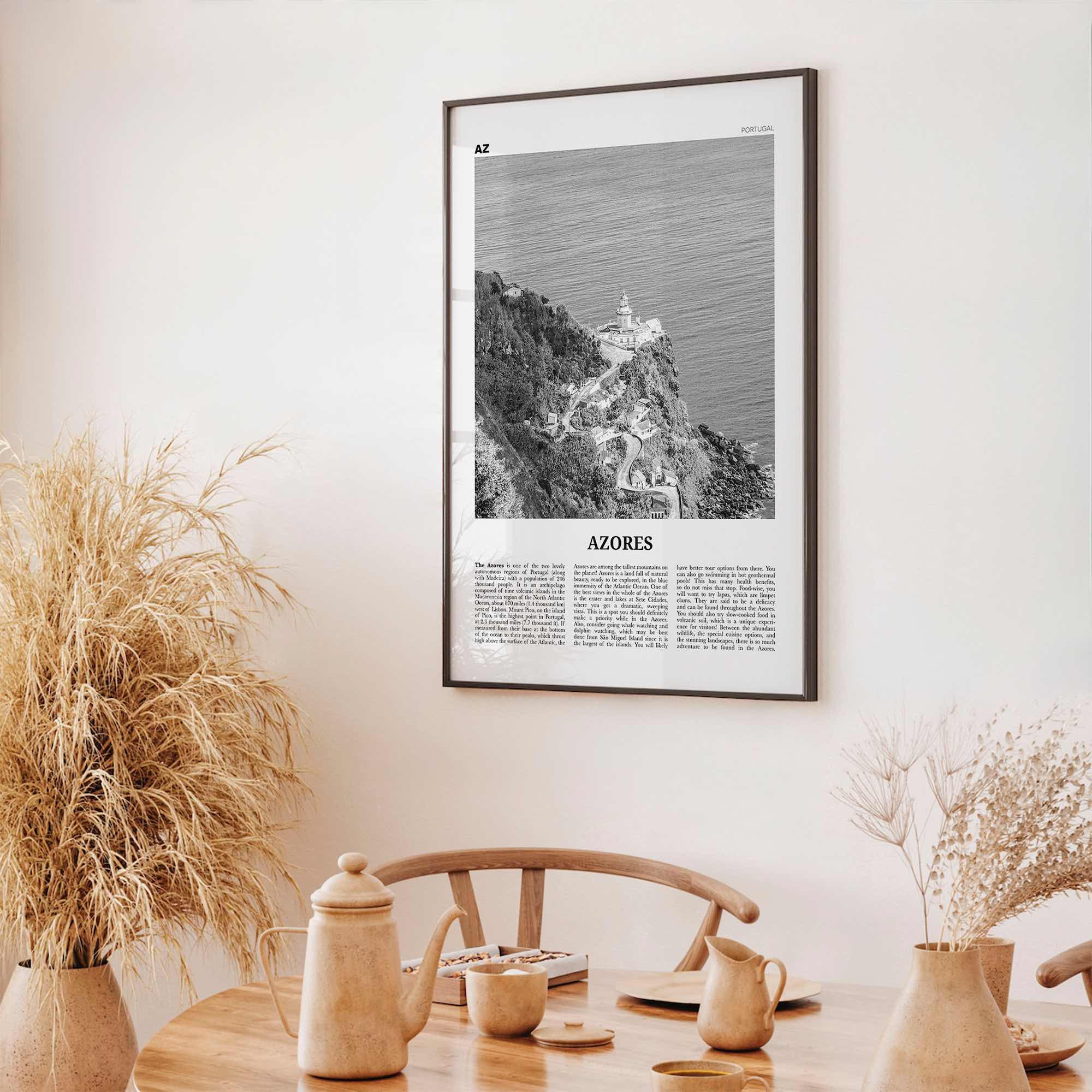 Azores Print Black and White, Azores Wall Art, Azores Poster, Azores Photo, Azores, Açores, Portugal, São Miguel, Pico, Terceira, Flores