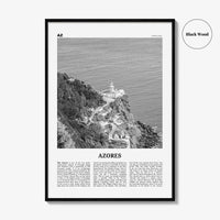 Azores Print Black and White, Azores Wall Art, Azores Poster, Azores Photo, Azores, Açores, Portugal, São Miguel, Pico, Terceira, Flores