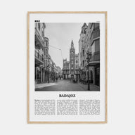 Badajoz Travel B&W Poster