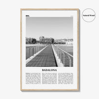 Badalona Print Black and White, Badalona Wall Art, Badalona Poster, Badalona Photo, Badalona Wall Décor, Badalona Map, Spain
