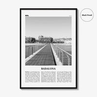 Badalona Print Black and White, Badalona Wall Art, Badalona Poster, Badalona Photo, Badalona Wall Décor, Badalona Map, Spain