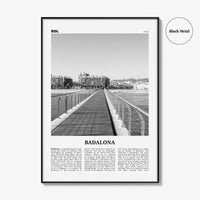 Badalona Print Black and White, Badalona Wall Art, Badalona Poster, Badalona Photo, Badalona Wall Décor, Badalona Map, Spain