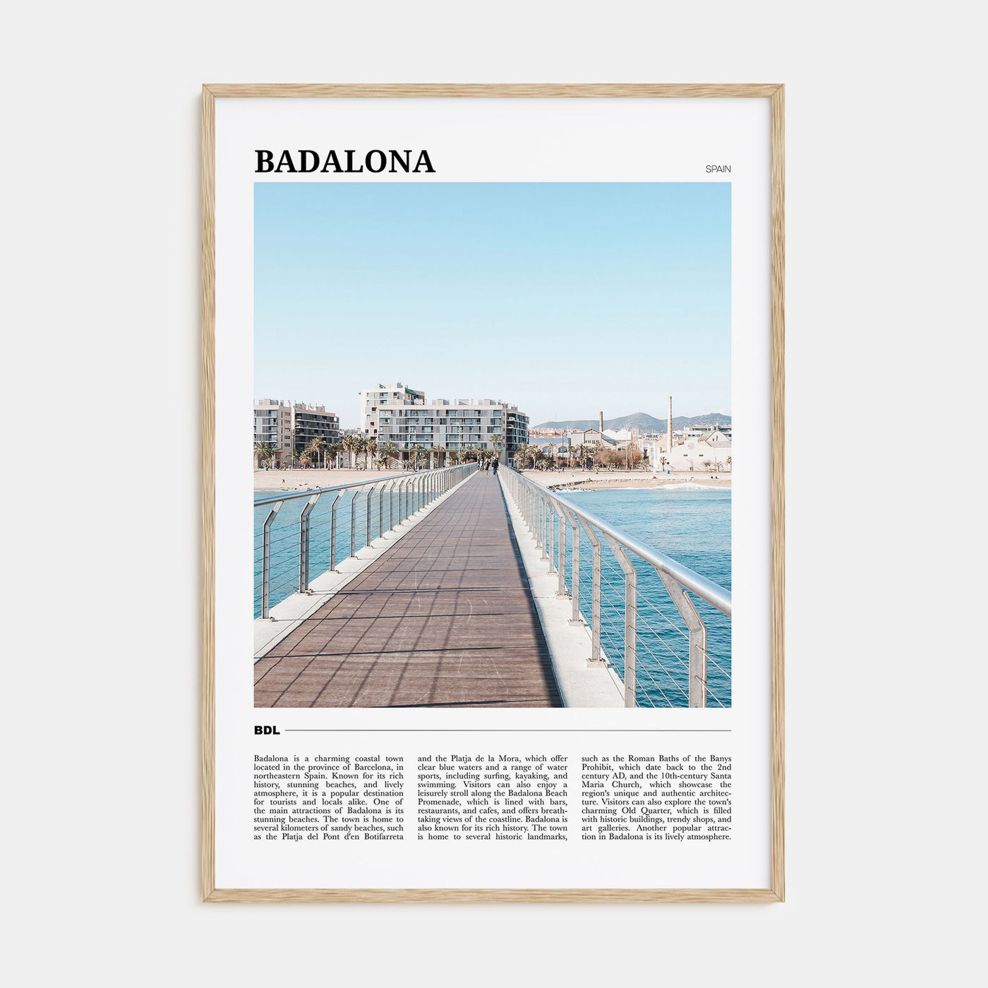 Badalona Travel Color Poster