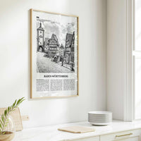 Baden Wurttemberg Print Black and White No 1, Baden-Wurttemberg Wall Art, Baden-Wurttemberg Poster, Baden-Wurttemberg Photo, Wurttemberg Map
