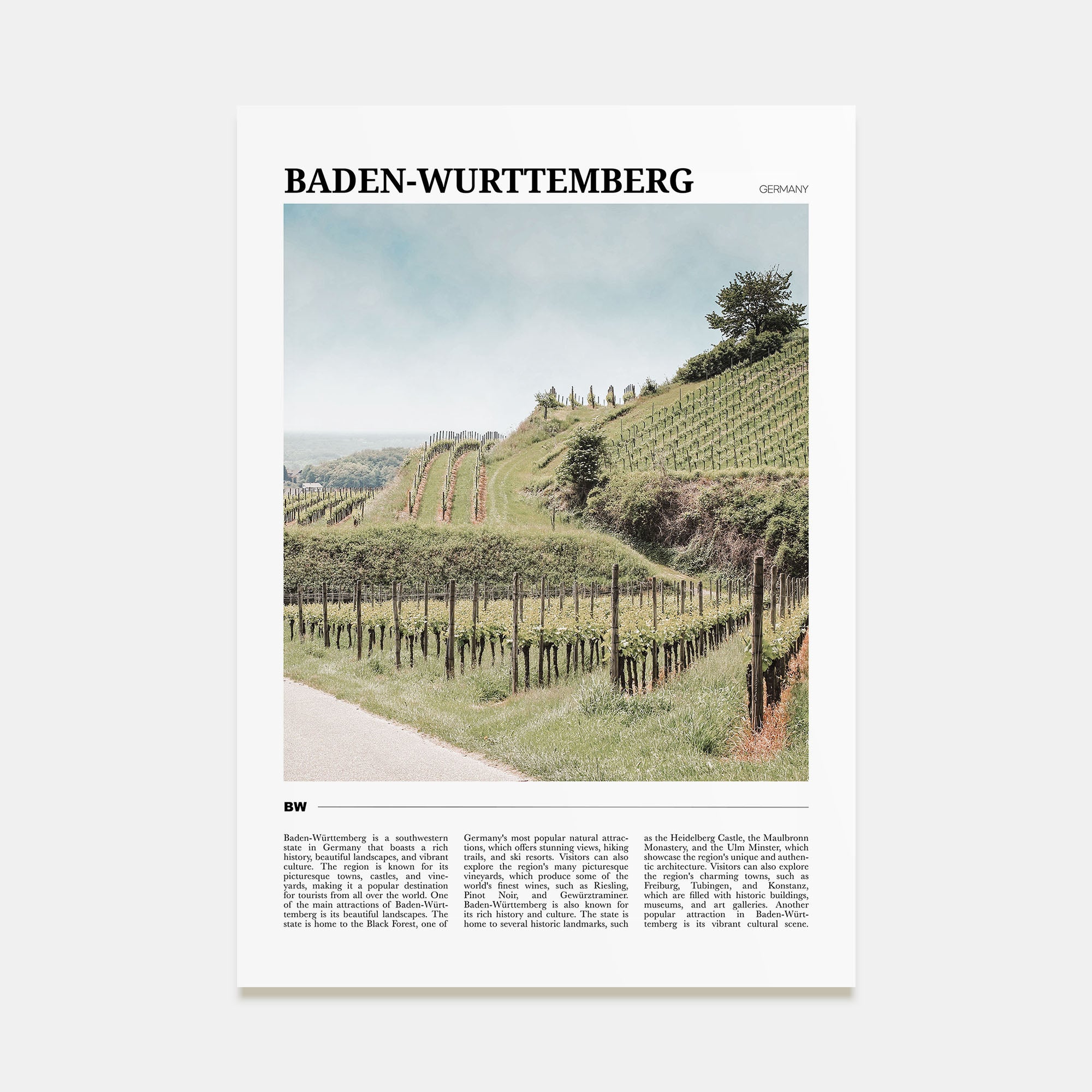 Baden-Württemberg Travel Color No 2 Poster