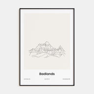 Badlands National Park Drawn Poster