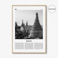 Bagan Print Black and White, Bagan Wall Art, Bagan Poster, Bagan Photo, Bagan Wall Décor, Bagan Map, Myanmar, Burma