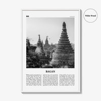 Bagan Print Black and White, Bagan Wall Art, Bagan Poster, Bagan Photo, Bagan Wall Décor, Bagan Map, Myanmar, Burma