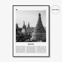 Bagan Print Black and White, Bagan Wall Art, Bagan Poster, Bagan Photo, Bagan Wall Décor, Bagan Map, Myanmar, Burma