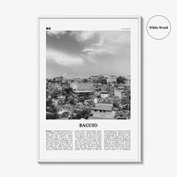 Baguio Print Black and White, Baguio Wall Art, Baguio Poster, Baguio Photo, Baguio Wall Décor, Baguio Map, Philippines