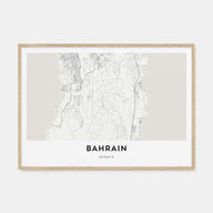 Bahrain Map Landscape Poster