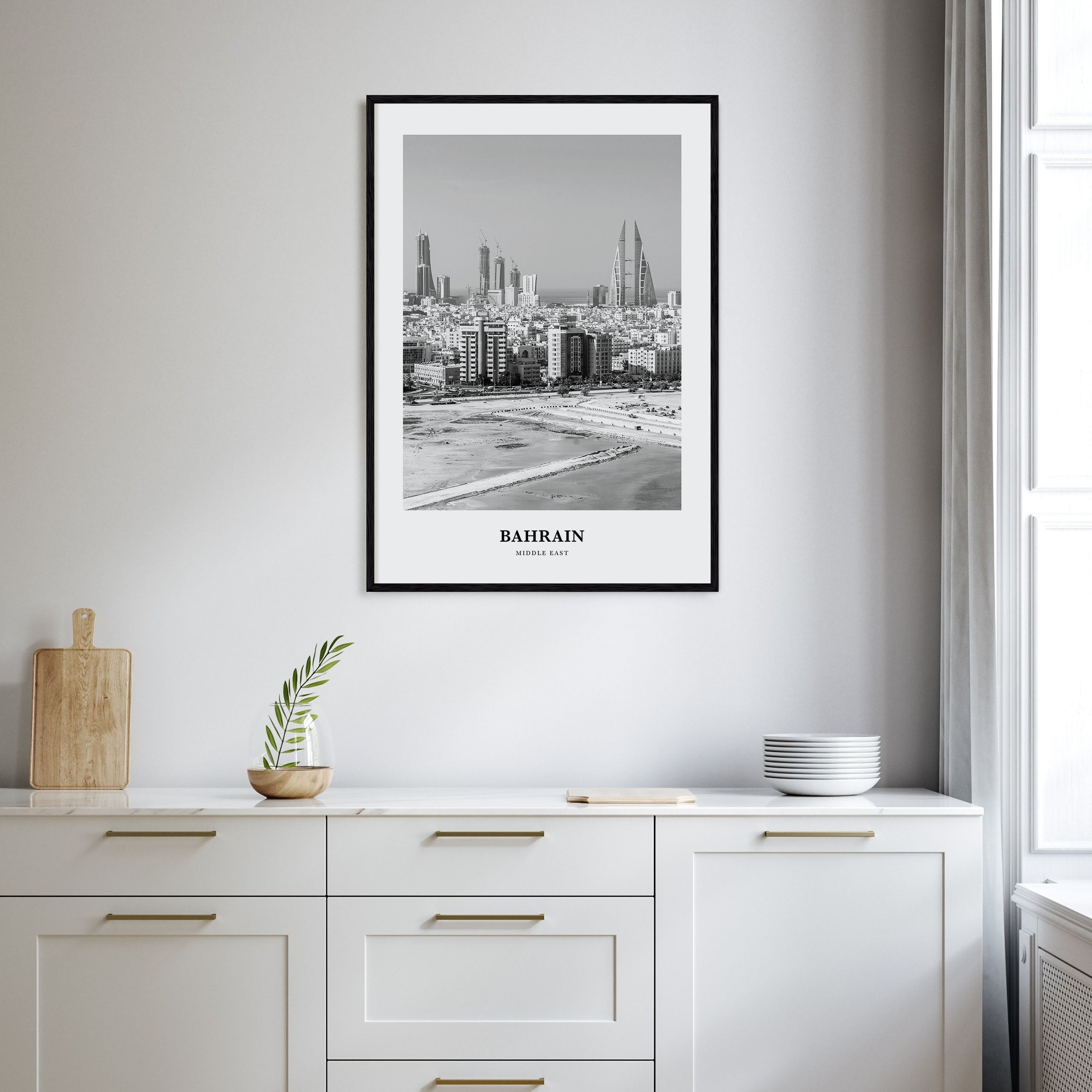 Bahrain Portrait B&W Poster