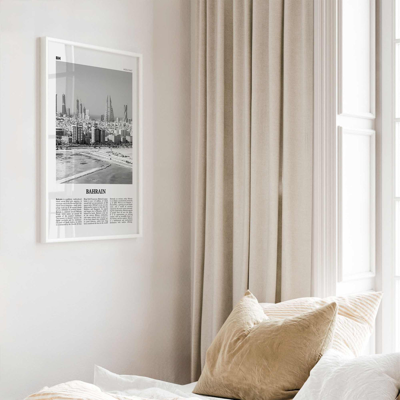 Bahrain Print Black and White, Bahrain Wall Art, Bahrain Poster, Bahrain Photo, Bahrain Wall Decor, Country Art Print
