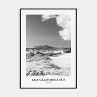 Baja California Sur Portrait B&W Poster
