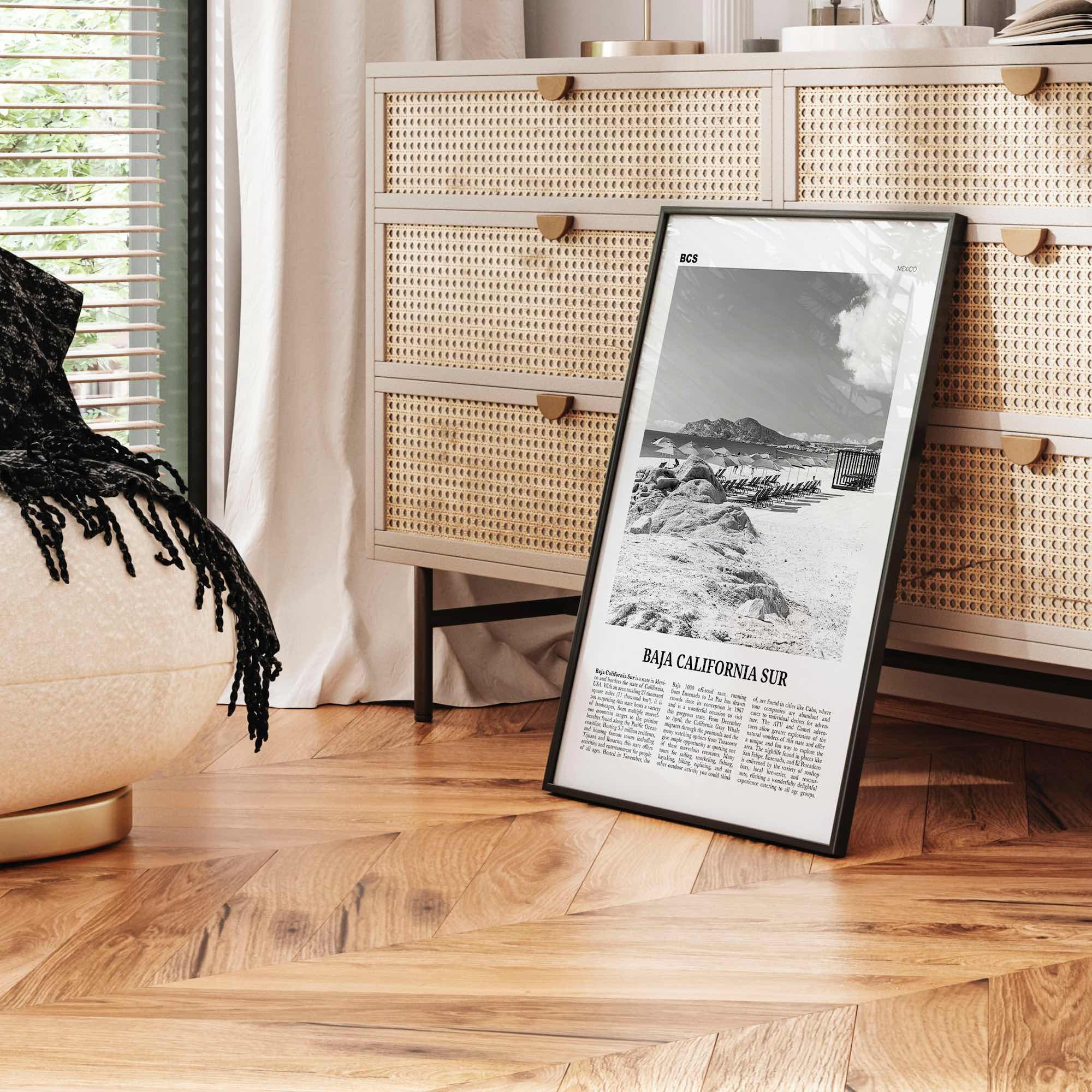 Baja California Sur Print Black and White, Baja California Sur Wall Art, Baja California Sur Poster, Baja California Sur Photo, Mexico