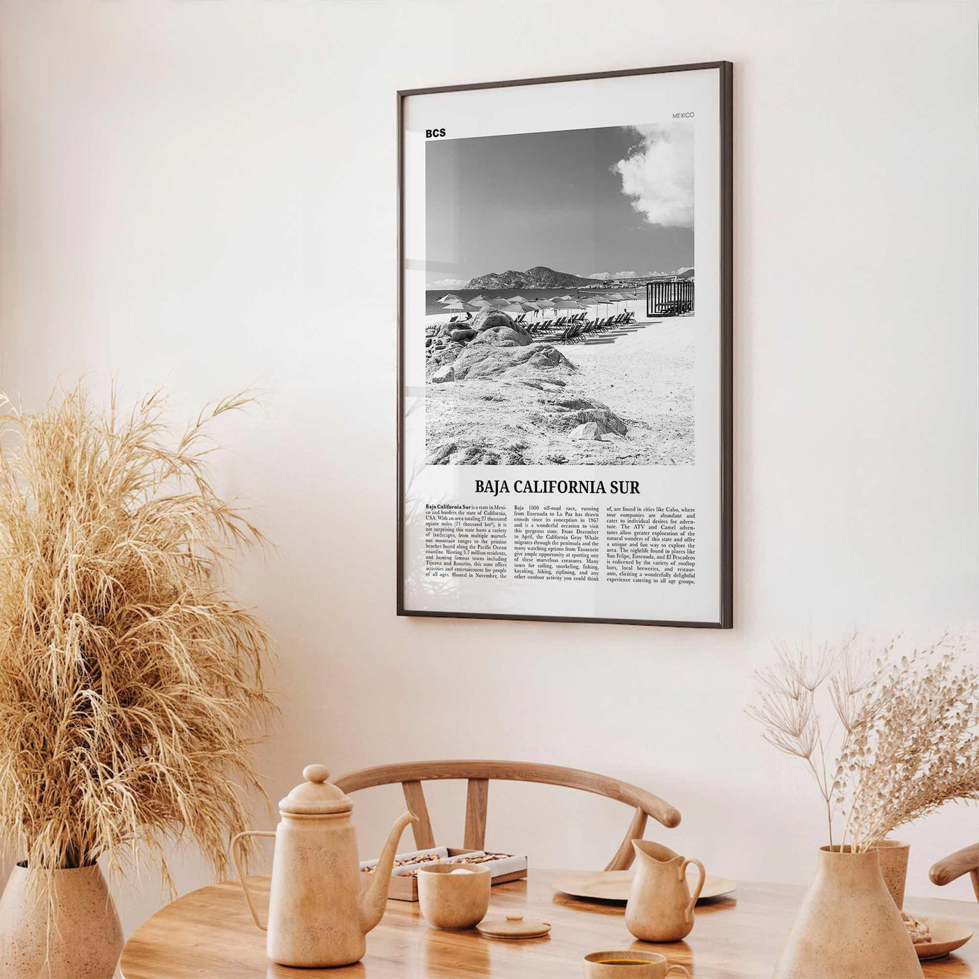 Baja California Sur Print Black and White, Baja California Sur Wall Art, Baja California Sur Poster, Baja California Sur Photo, Mexico