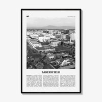 Bakersfield Print Black and White, Bakersfield Wall Art, Bakersfield Poster, Bakersfield Photo, Bakersfield Wall Decor, California, USA