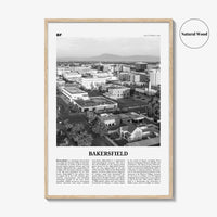 Bakersfield Print Black and White, Bakersfield Wall Art, Bakersfield Poster, Bakersfield Photo, Bakersfield Wall Decor, California, USA