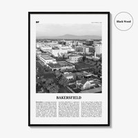 Bakersfield Print Black and White, Bakersfield Wall Art, Bakersfield Poster, Bakersfield Photo, Bakersfield Wall Decor, California, USA