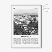 Bakersfield Print Black and White, Bakersfield Wall Art, Bakersfield Poster, Bakersfield Photo, Bakersfield Wall Decor, California, USA