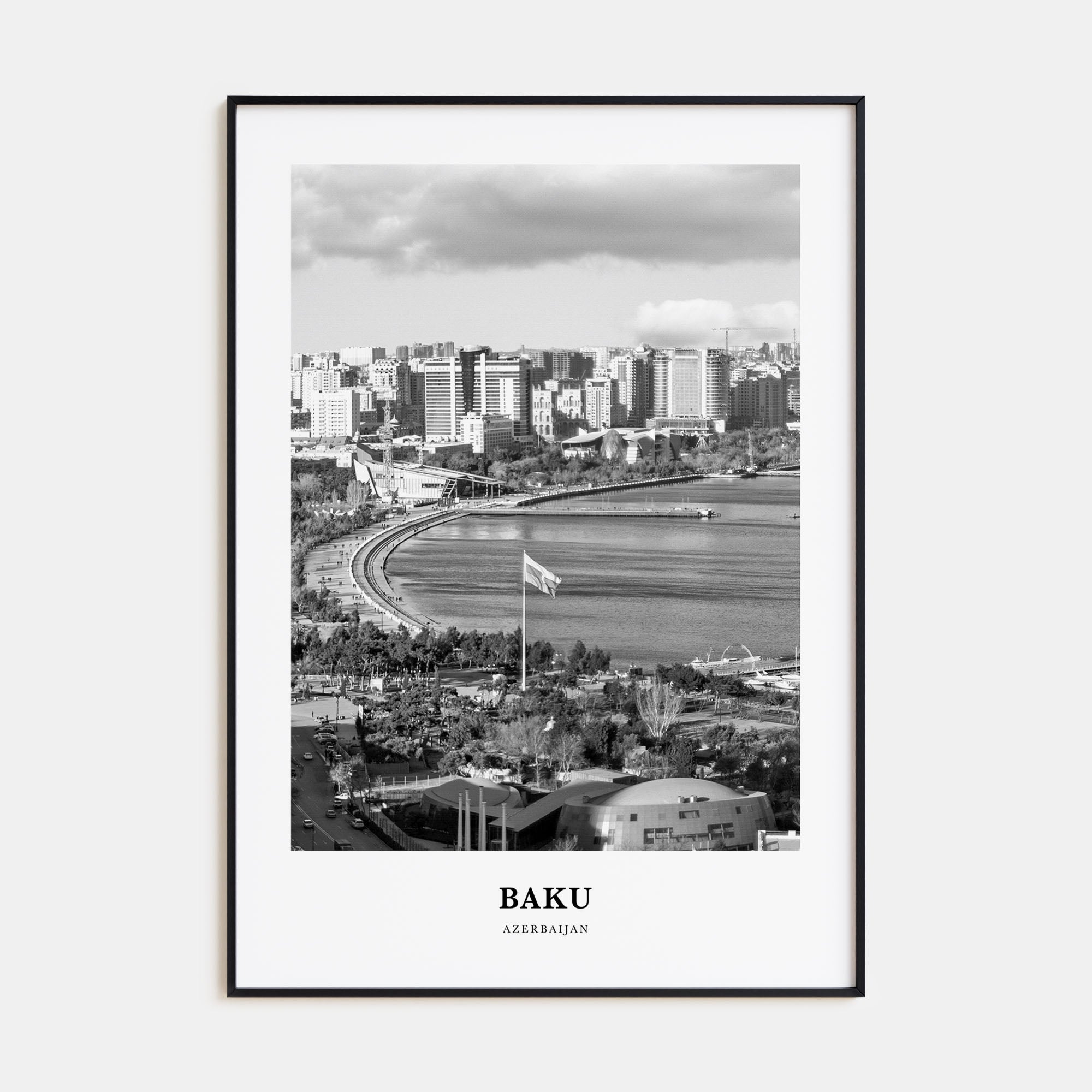 Baku Portrait B&W Poster