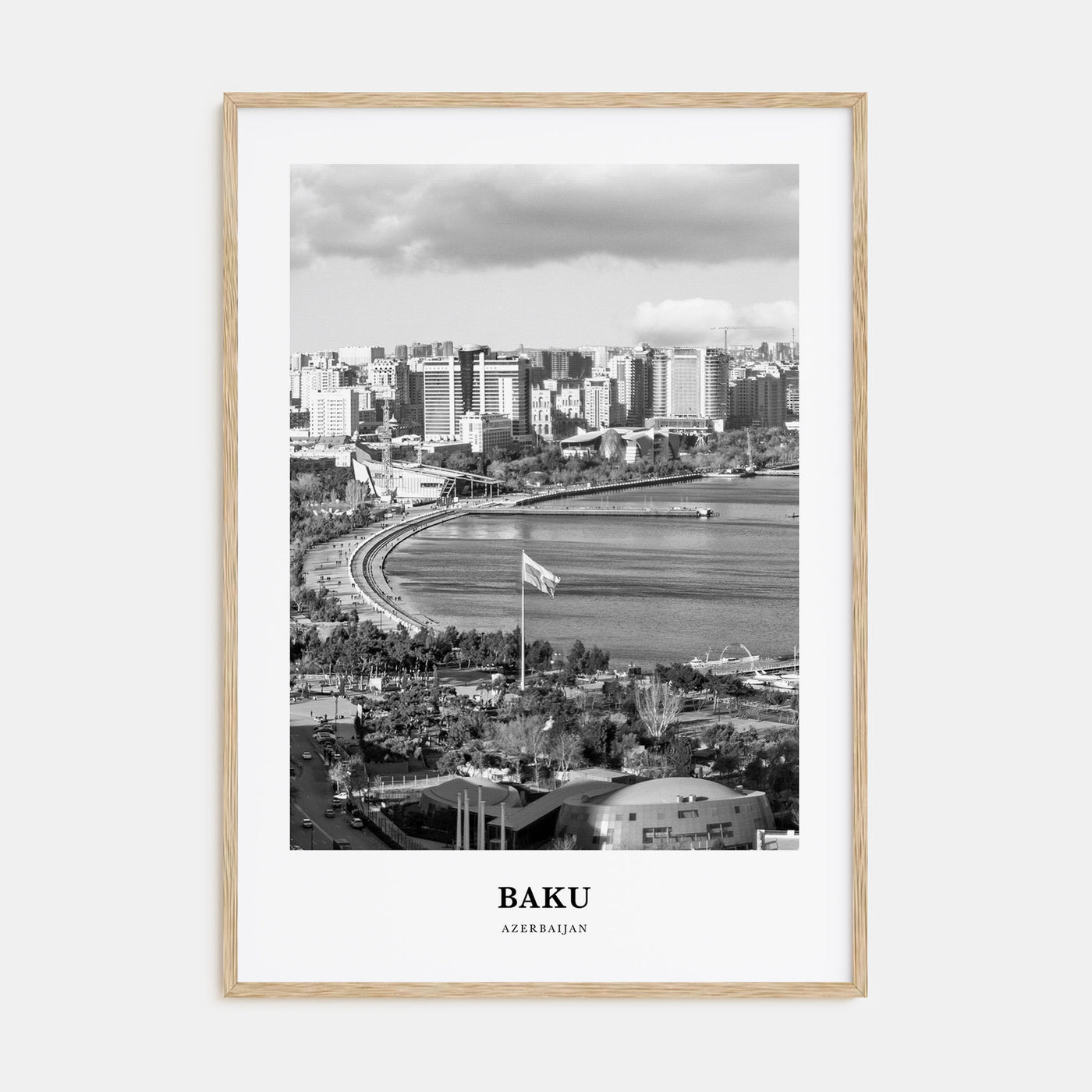 Baku Portrait B&W Poster