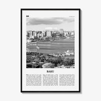 Baku Print Black and White, Baku Wall Art, Baku Poster, Baku Photo, Baku Wall Décor, Azerbaijan, Bakı, Azərbaycan
